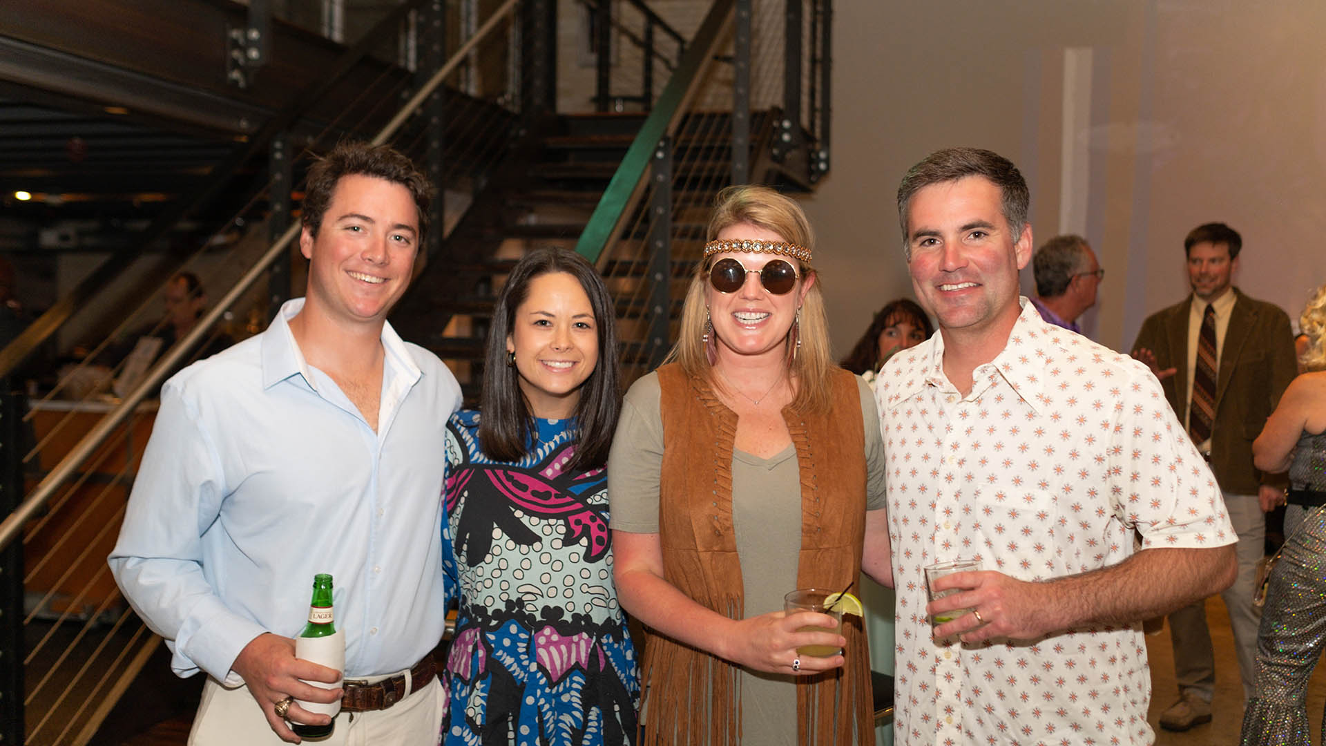Gray Geddie, Madison Little, Meredith Coln, and Andrew Coln- 70s Soiree | Greenville, SC | Jack Robert Photography