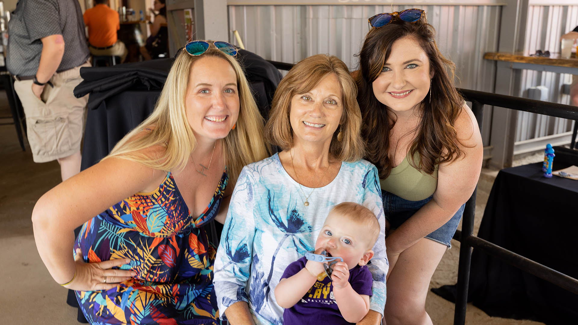 Nikki Hammons, Willie Hammons, Marisa Glass and little Emett Glass TOWN Barbara Stone Foundation Bingo Bash