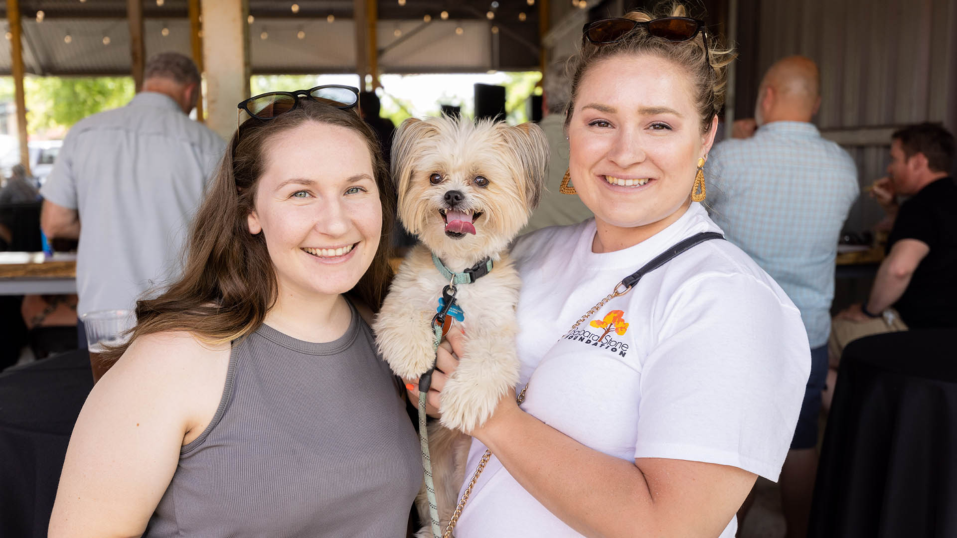 Robyn Ducharme, Addison the dog, Katy Ducharme TOWN Barbara Stone Foundation Bingo Bash