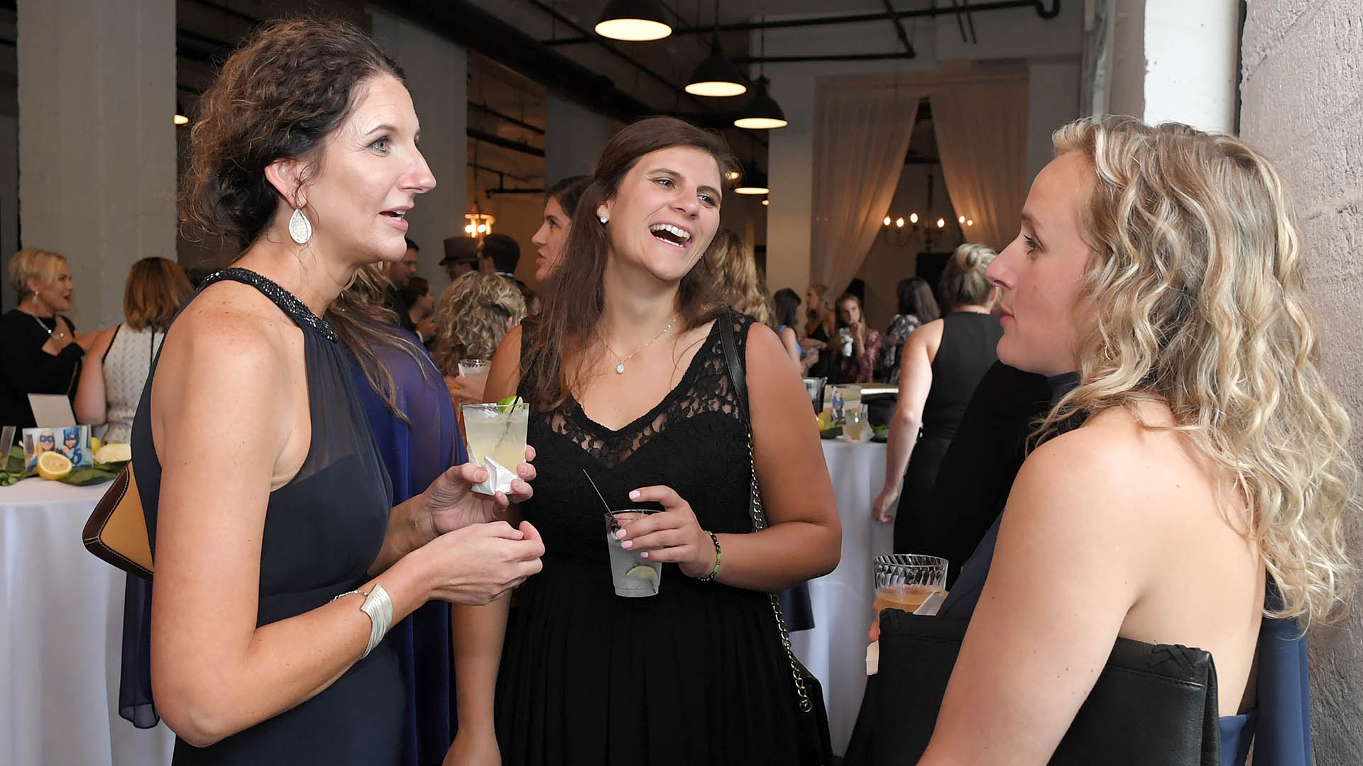Kristi Rollins, Lindsey Contella, and Adair Cobb enjoy the evening. AID-L hosted their Spring Gala, May 13, 2022.