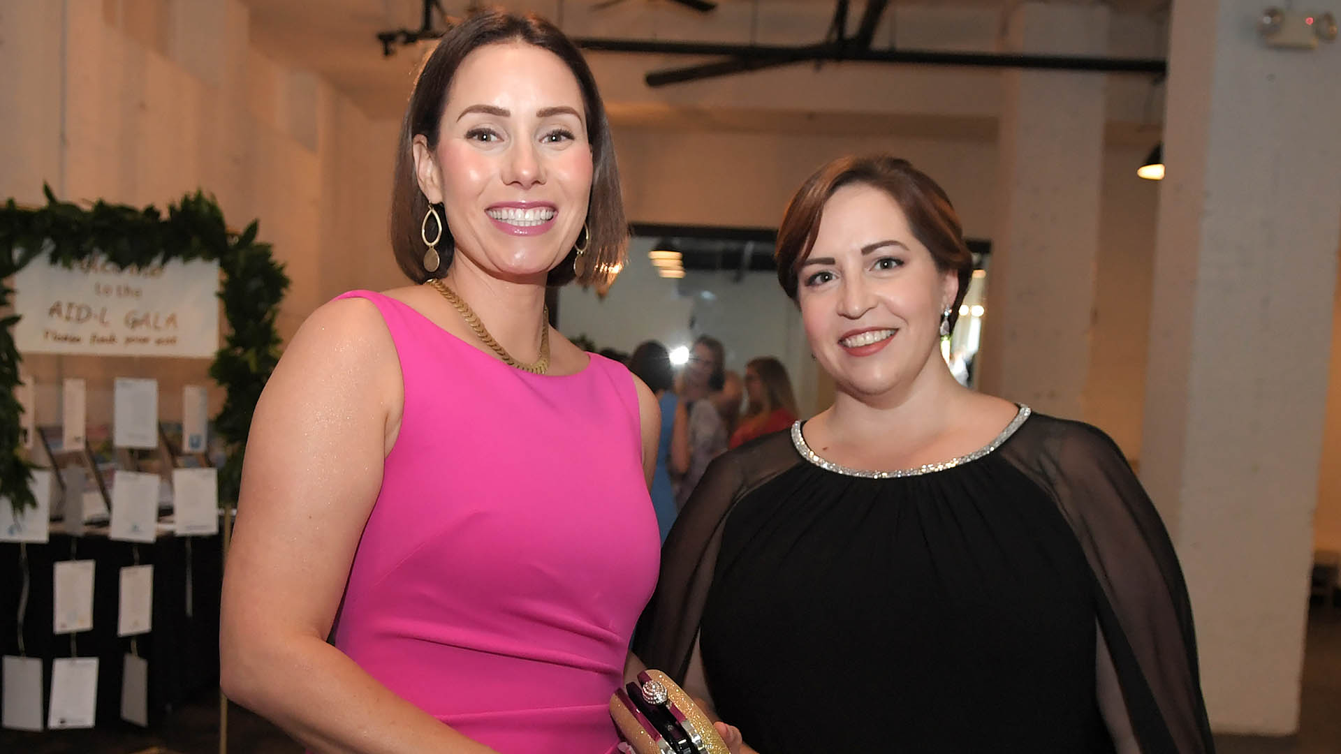 Caroline Lott and Katie Rodgers enjoy the evening. AID-L hosted their Spring Gala, May 13, 2022.