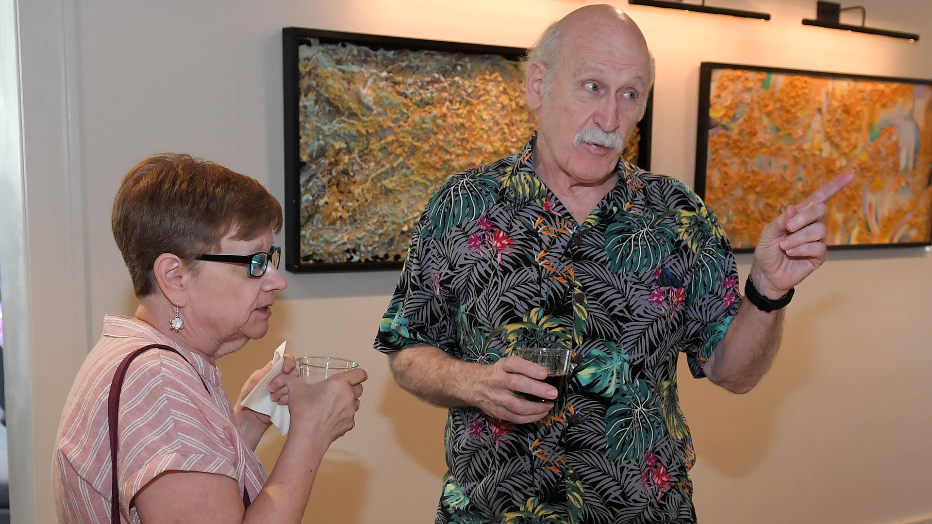 Helen and Craig Manning enjoy the evening. The Simpsonville Arts Center presented the Ed Cascone Art Exhibition