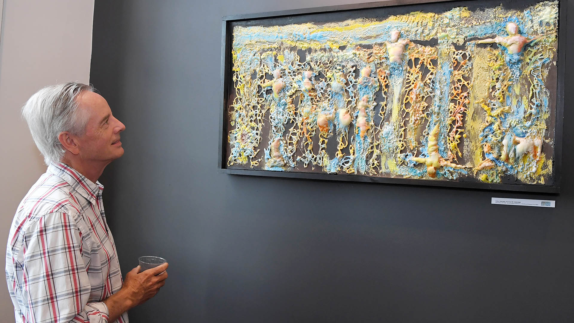 Doug Sturgis enjoys the evening. The Simpsonville Arts Center presented the Ed Cascone Art Exhibition