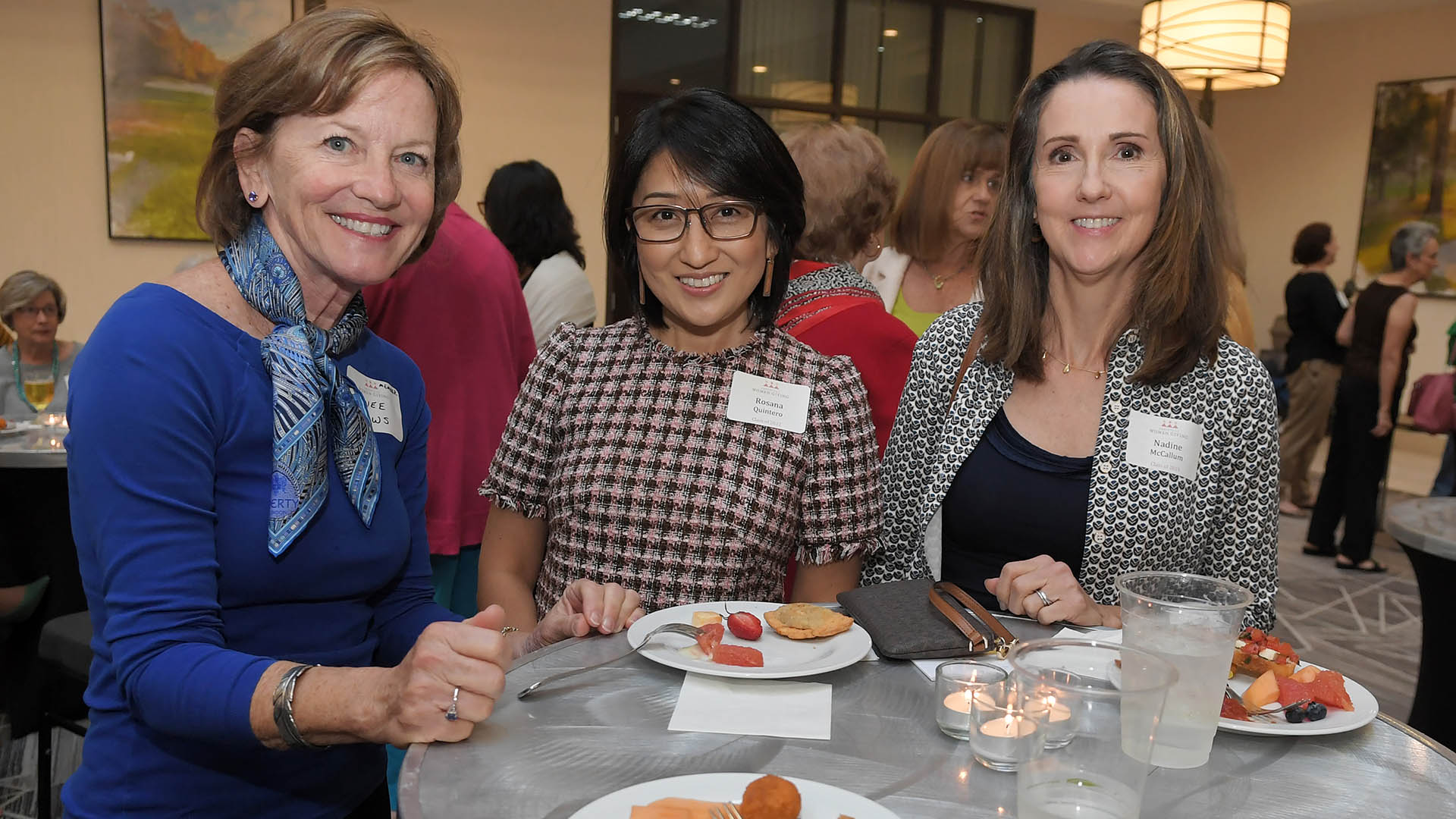 Renee Crews, left, Rosana Quintero and Nadine McCallum enjoy the evening. Greenville Women Giving kicked off it's 17th Season with a special Gala at the Embassy Suites Wednesday, September 14, 2022.GWINN DAVIS MEDIA
