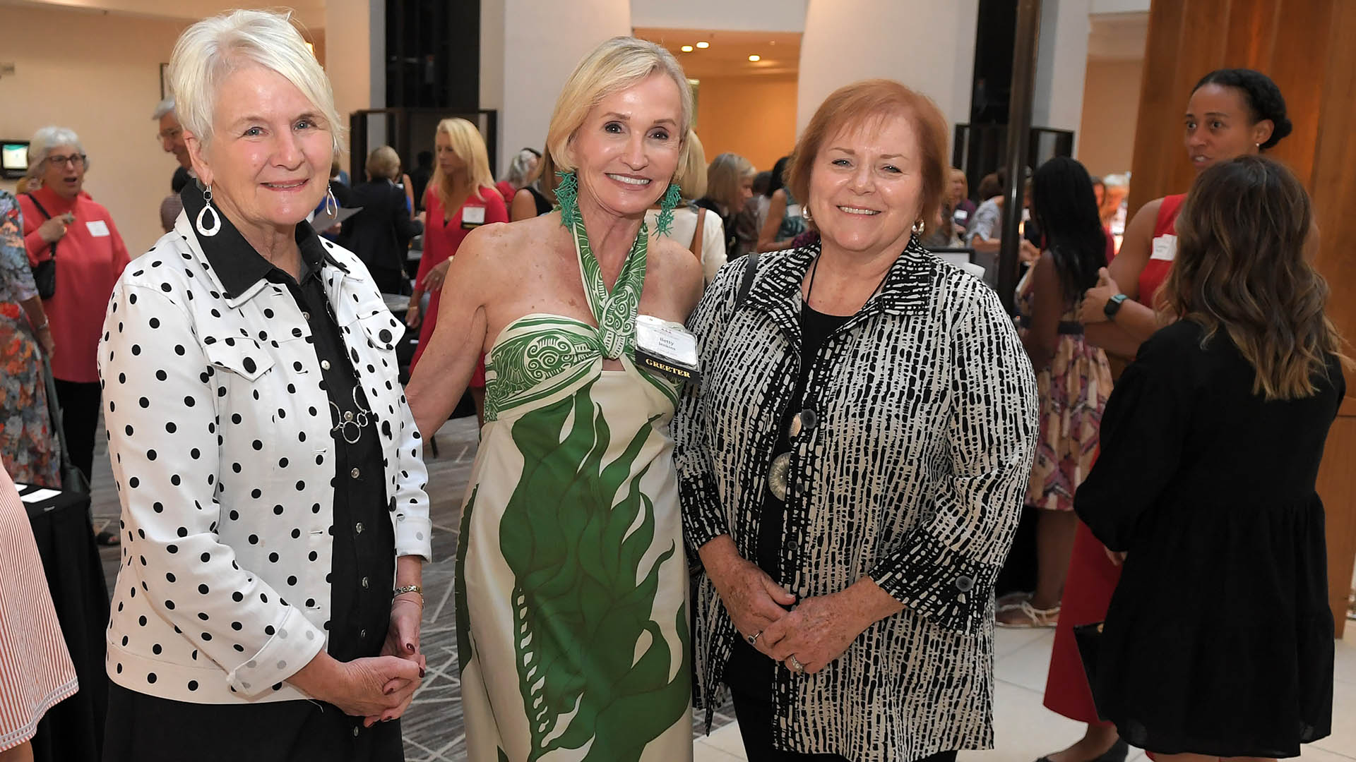 Linda Smith, Betty Jenkins, and Helen Smart enjoy the evening. Greenville Women Giving kicked off it's 17th Season with a special Gala at the Embassy Suites Wednesday, September 14, 2022. GWINN DAVIS MEDIA