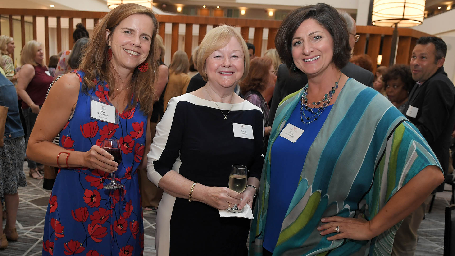Joye Grabarczyk, Jane Panneir, and Anna Custer-Singh enjoy the evening. Greenville Women Giving kicked off it's 17th Season with a special Gala at the Embassy Suites Wednesday, September 14, 2022. GWINN DAVIS MEDIA