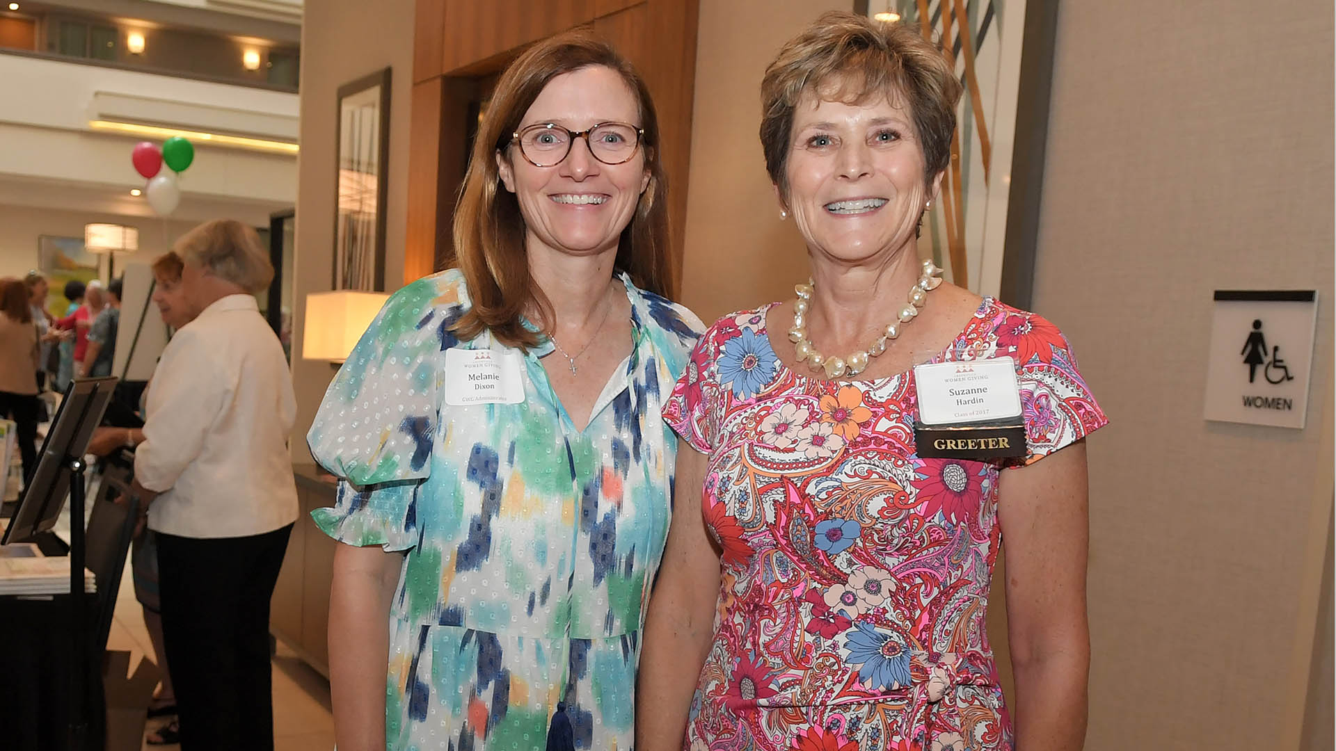 Melanie Dixon and Suzanne Hardin enjoy the evening. Greenville Women Giving kicked off it's 17th Season with a special Gala at the Embassy Suites Wednesday, September 14, 2022. GWINN DAVIS MEDIA
