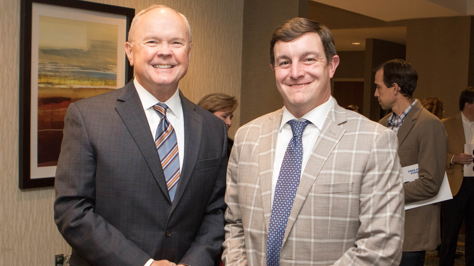 John Humphries and Logan Trively at the 25th annual March of Dimes Real Estate & Economic Development Award luncheon at Hyatt Regency Greenville on November 14, 2022.