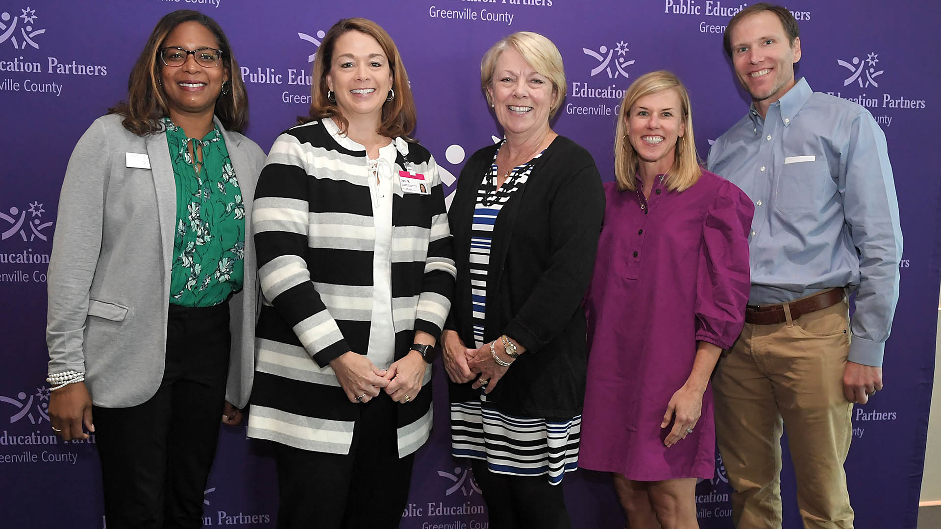 Qena Jennings, Joy Venable, Susan Kirby, and Emily and Charles Shields enjoy the day. Public Education Partners presented their 2022 Partner of the Year to the Bradshaw Institute during a Luncheon at the Greenville Convention Center Monday, November 13, 2022. GWINN DAVIS MEDIA