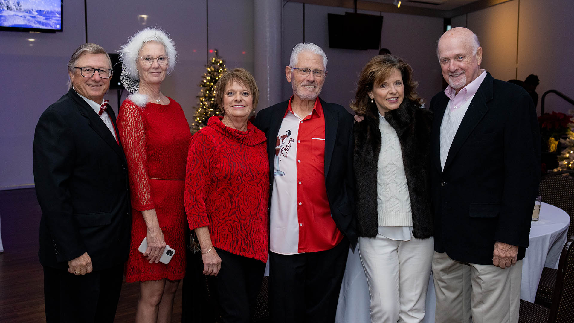 Charles Brantley, Wanda Holcomb, Carol and Bob Overman, and Sheila Smalley Martinis and Mistletoes - TOWN - Hyatt - Jack Robert, Photographer