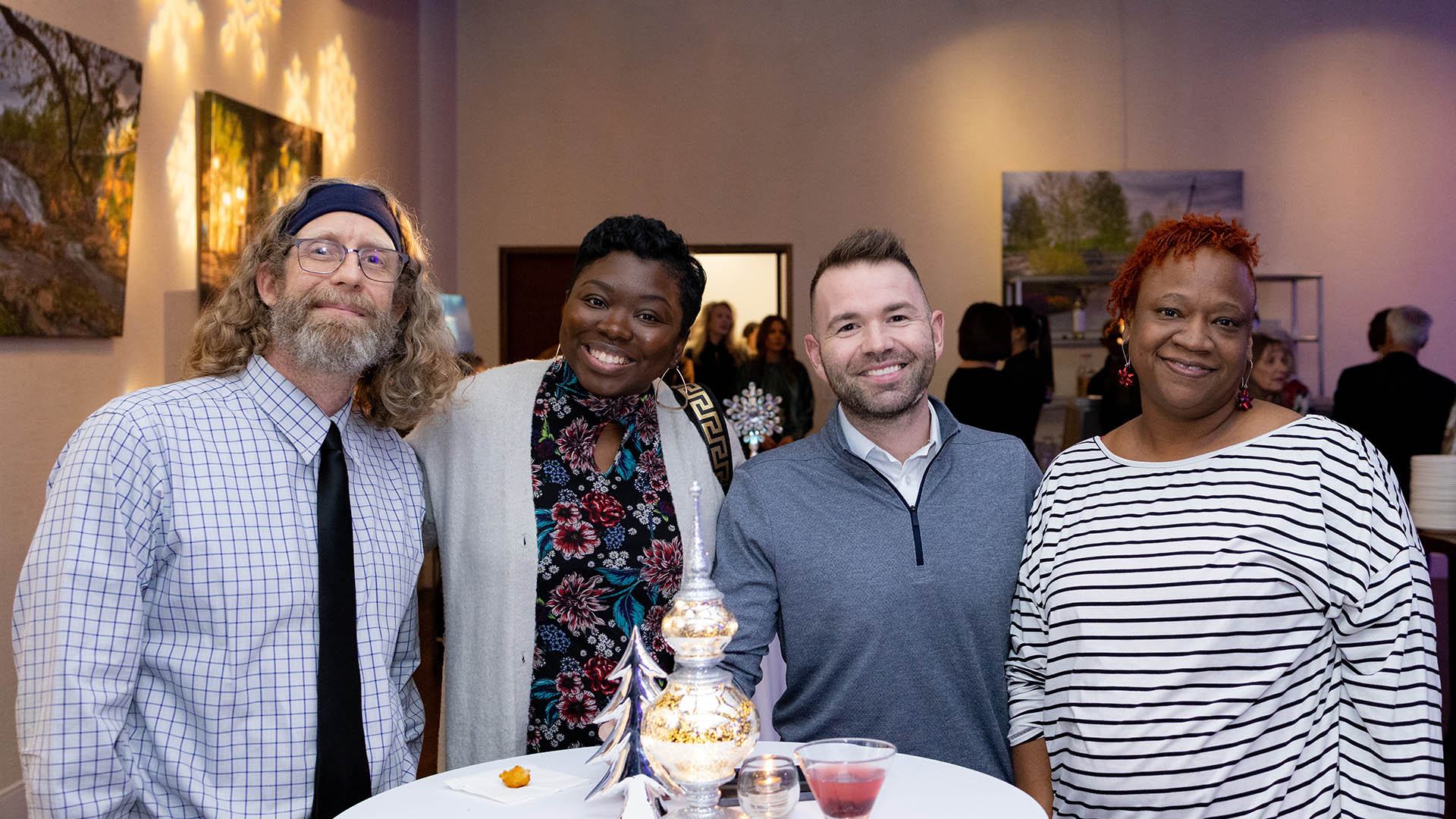 Zach Martin, Llaiya Dudley, Joshua Bishop, and Akeita Douglas | Martinis and Mistletoes - TOWN - Hyatt - Jack Robert, Photographer
